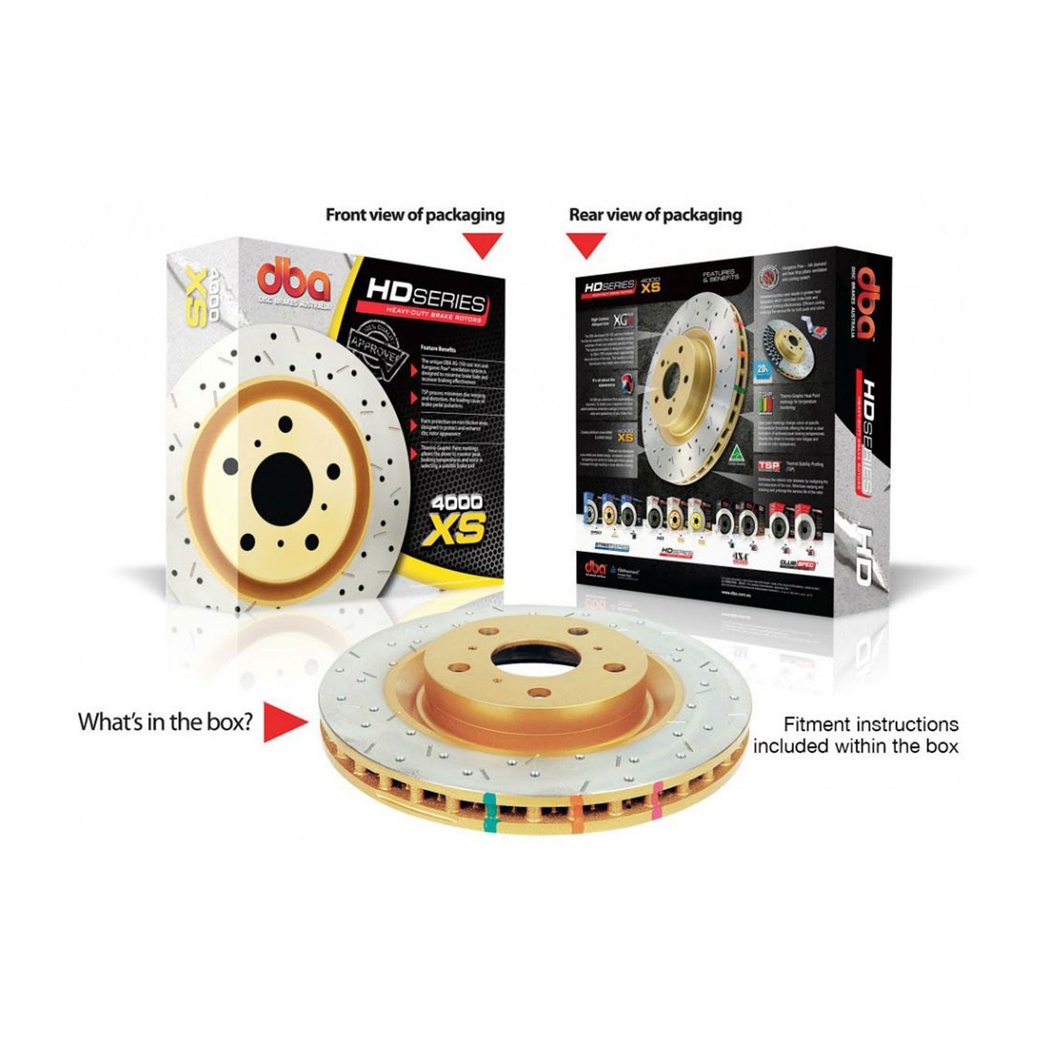 4000XS Drilled and Slotted Brake Rotor more details on - Görsel 3